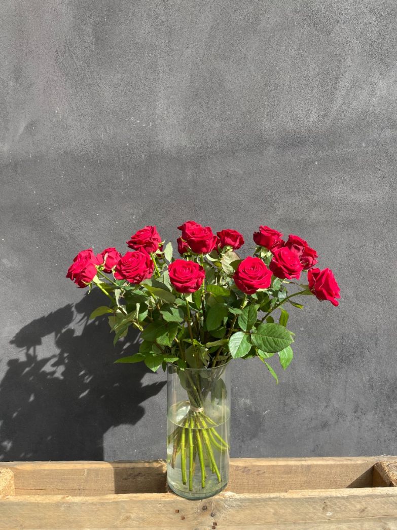 Smukke røde roser pris per rose