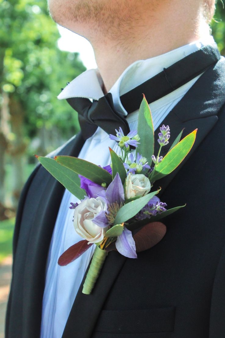 Knaphulsblomst lilla nuancer