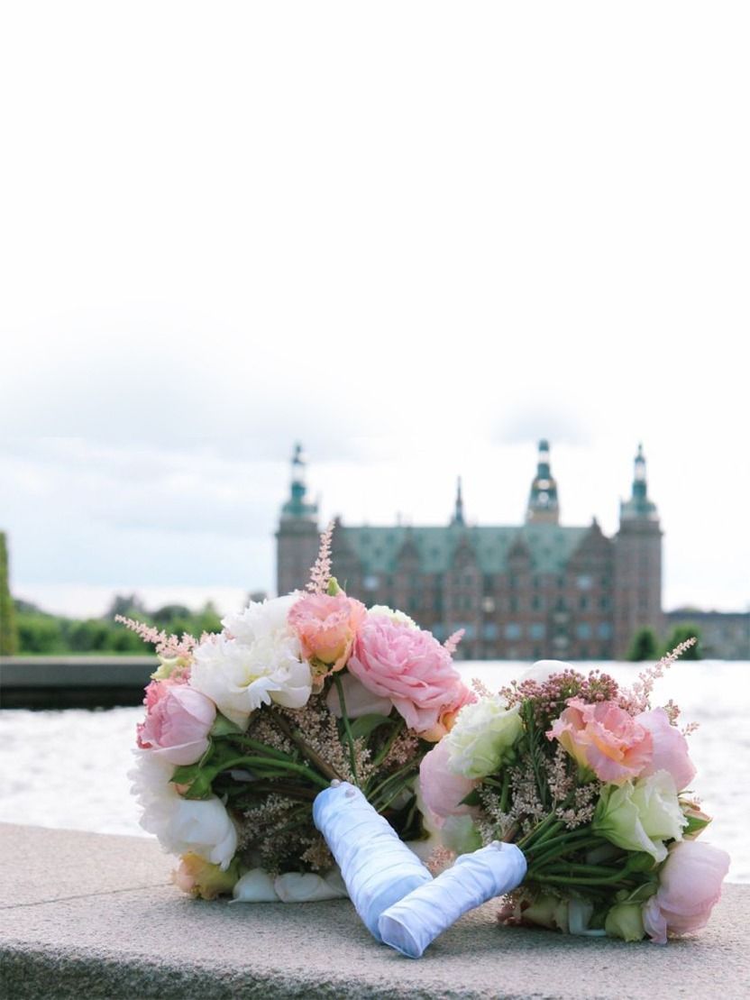 Brudepigebuket i stil med brudebuket