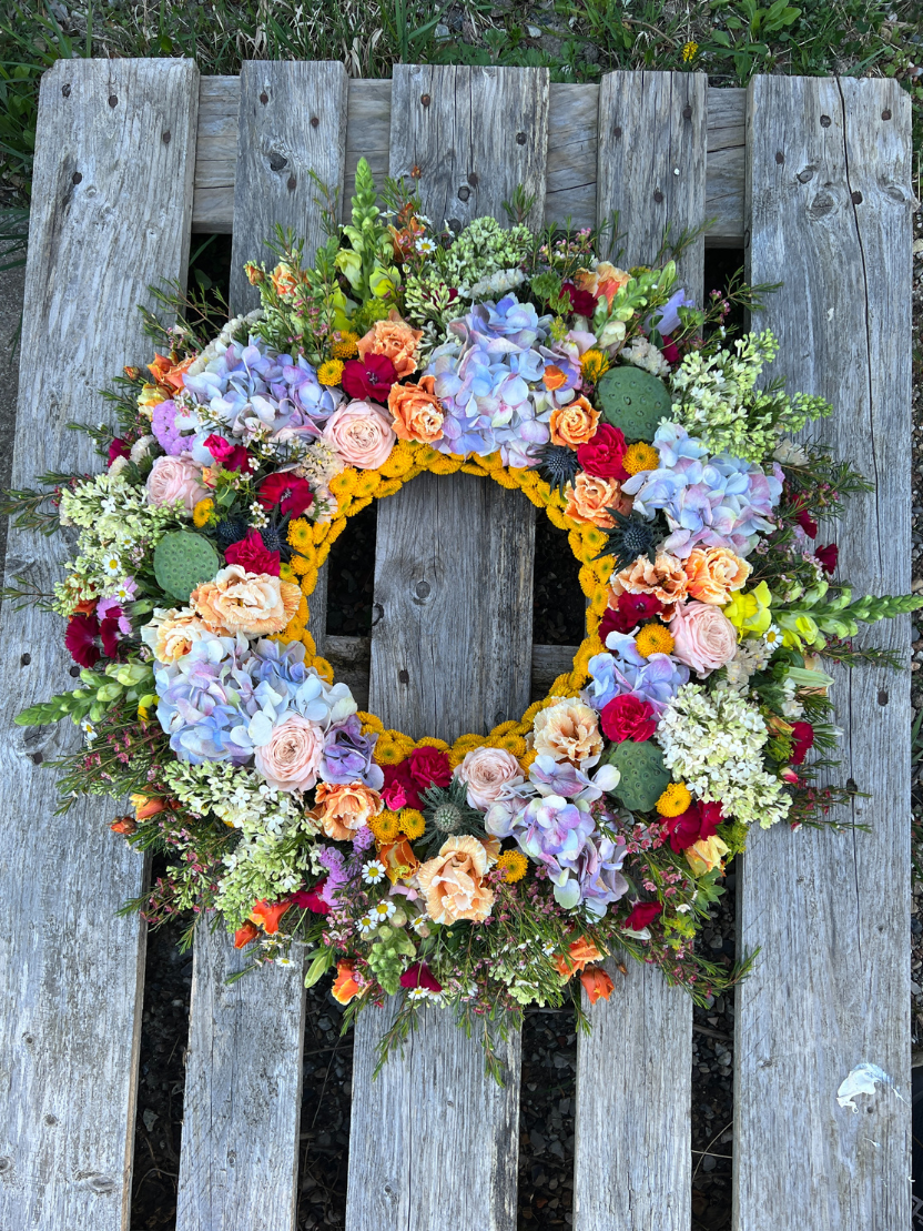 Krans - sommerlige farver