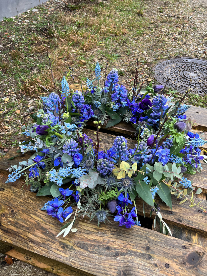 Krans - smukke blå farver