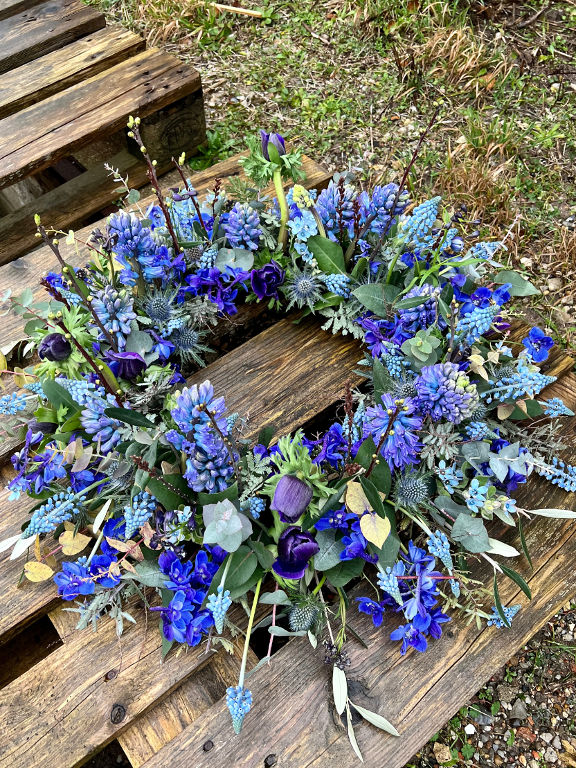 Krans - smukke blå farver