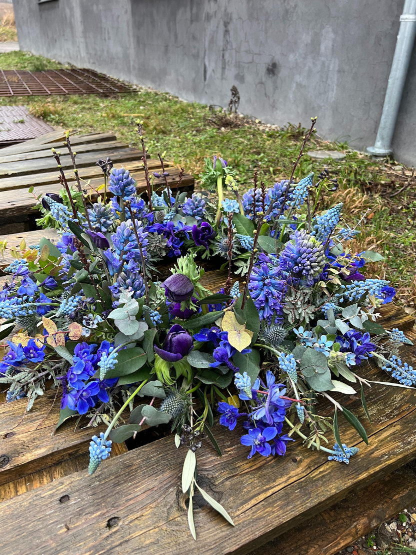 Krans - smukke blå farver